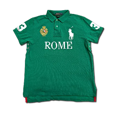 Pre-owned Polo Ralph Lauren Vintage Y2k Chief Keef Ralph Laurent Rome Green Polo L (size Large)