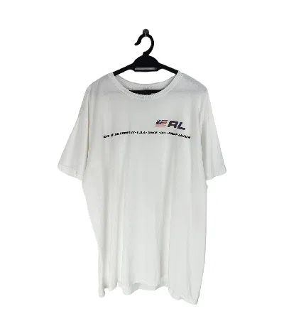 Pre-owned Polo Ralph Lauren Vintage Y2k T Embroid Logo Very In White