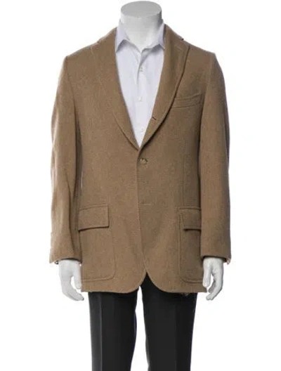 Pre-owned Polo Ralph Lauren Virgin Wool Blazer In Brown