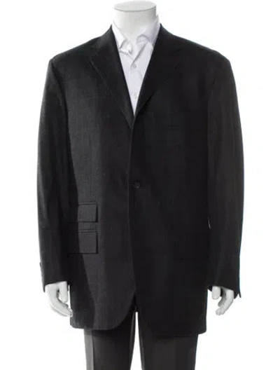 Pre-owned Polo Ralph Lauren Virgin Wool Blazer In Gray
