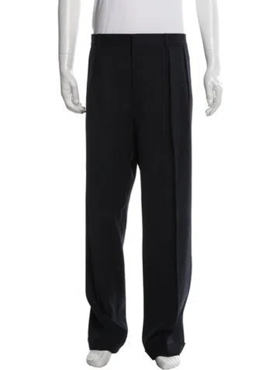 Pre-owned Polo Ralph Lauren Virgin Wool Dress Pants In Black