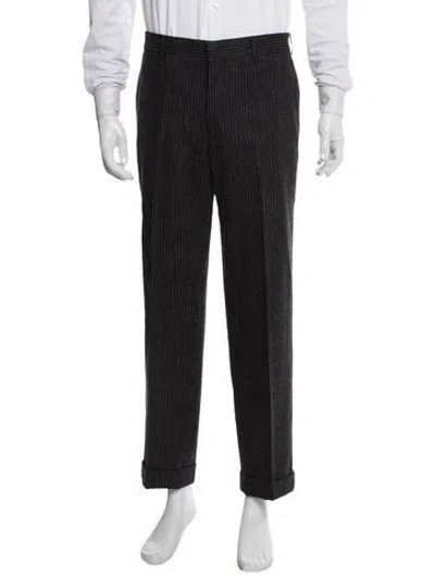 Pre-owned Polo Ralph Lauren Virgin Wool Dress Pants In Gray