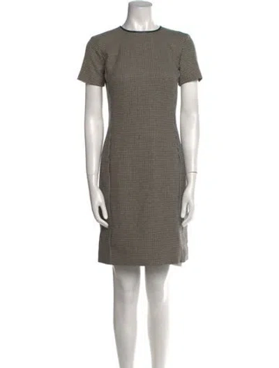 Pre-owned Polo Ralph Lauren Virgin Wool Mini Dress In Black