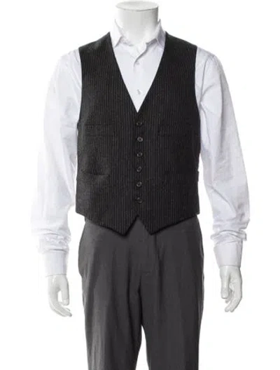 Pre-owned Polo Ralph Lauren Virgin Wool Suit Vest In Gray