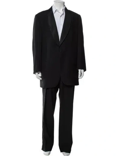 Pre-owned Polo Ralph Lauren Virgin Wool Two-piece Suit In Black