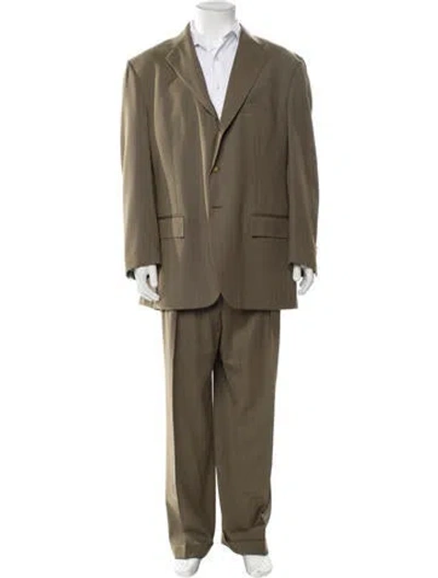 Pre-owned Polo Ralph Lauren Virgin Wool Two-piece Suit In Green