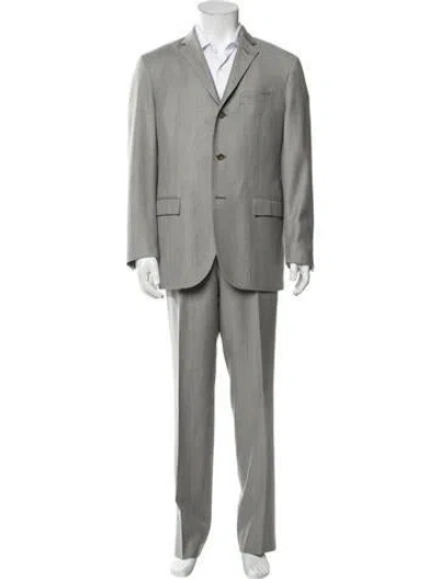 Pre-owned Polo Ralph Lauren Virgin Wool Two-piece Suit In Neutral