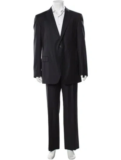 Pre-owned Polo Ralph Lauren Virgin Wool Two-piece Suit Vest In Black