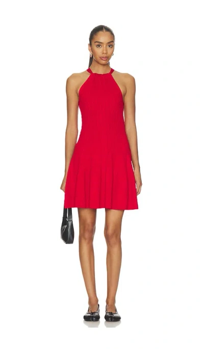 Polo Ralph Lauren Viscose Blend Halter A Line Dress In Red