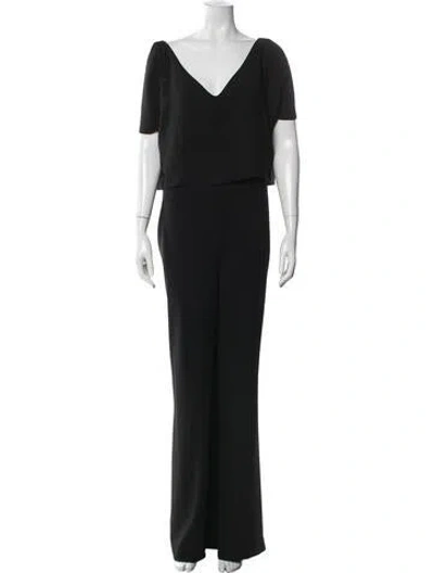 Pre-owned Polo Ralph Lauren V-neck Jumpsuit In Black