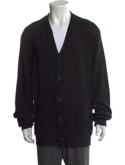 Pre-owned Polo Ralph Lauren V-neck Long Sleeve Cardigan In Black