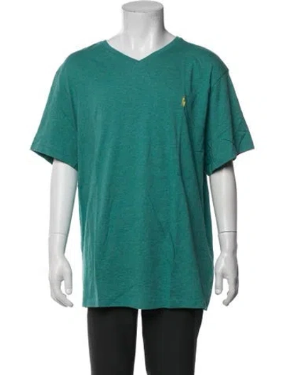 Pre-owned Polo Ralph Lauren V-neck Short Sleeve T-shirt In Green