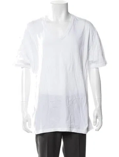 Pre-owned Polo Ralph Lauren V-neck Short Sleeve T-shirt In White
