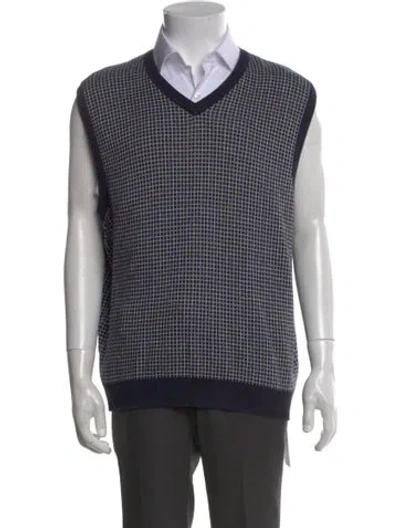 Pre-owned Polo Ralph Lauren V-neck Sleeveless Sweater Vest In Multi