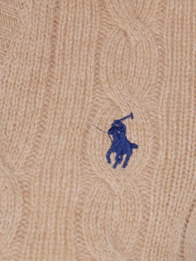 Polo Ralph Lauren V-neck Sweater In Beige