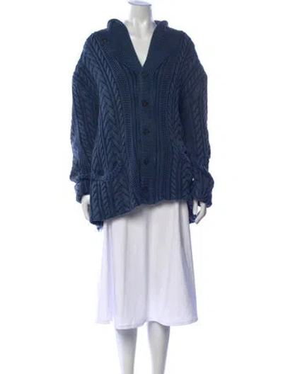 Pre-owned Polo Ralph Lauren V-neck Sweater In Blue