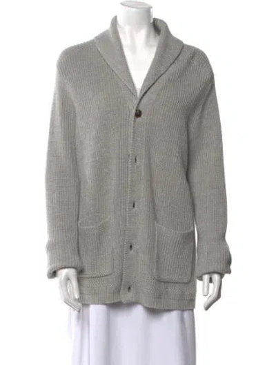 Pre-owned Polo Ralph Lauren V-neck Sweater In Gray