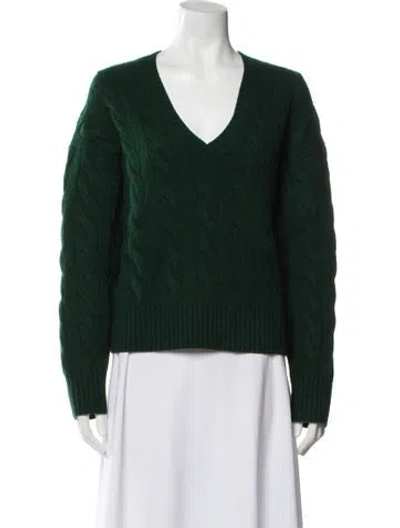 Pre-owned Polo Ralph Lauren V-neck Sweater In Green