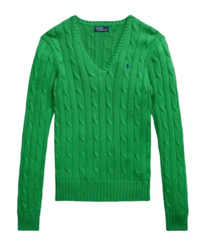 Polo Ralph Lauren V-neck Sweater In Green