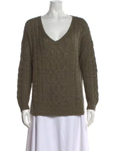 Pre-owned Polo Ralph Lauren V-neck Sweater In Green