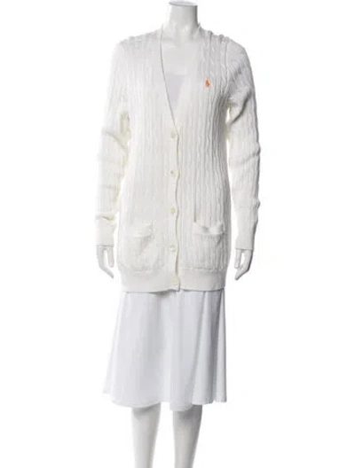 Pre-owned Polo Ralph Lauren V-neck Sweater In Neutral