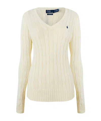 Polo Ralph Lauren V-neck Sweater In Neutral