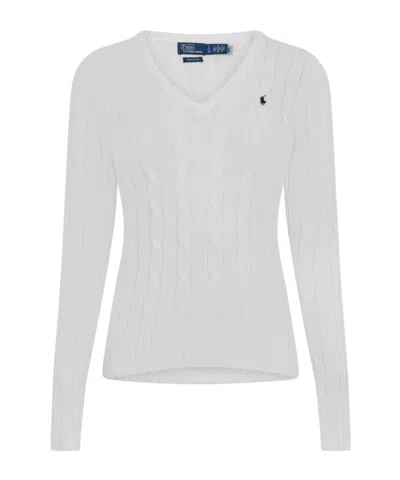 Polo Ralph Lauren V-neck Sweater In White