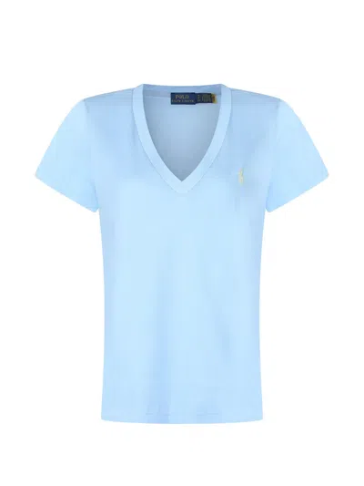 Polo Ralph Lauren V-neck T-shirt In Blue
