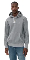Polo Ralph Lauren Waffle Hoodie Fortress Grey Heather In Gray