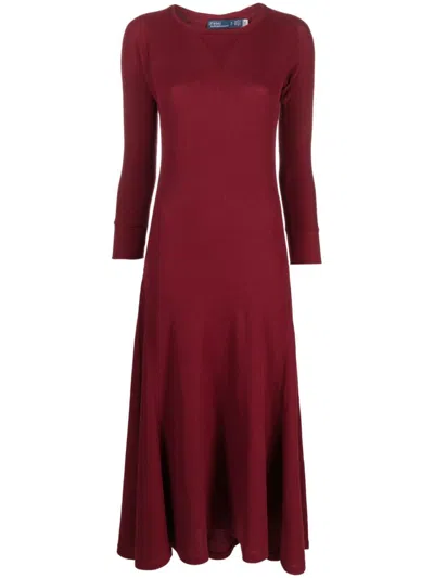 ralph lauren waffle knit midi dress Waffle-Knit Cotton Midi Dress