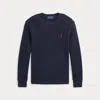 Polo Ralph Lauren Kids' Waffle-knit Cotton Long-sleeve Tee In Rl Navy