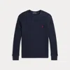 Polo Ralph Lauren Big Boys Waffle-knit Cotton Long Sleeve Tee In Rl Navy