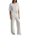 Polo Ralph Lauren Waffle Knit Pajama Set In Ecru