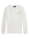 Polo Ralph Lauren Ralph Lauren Waffle-knit Cotton Long-sleeve Tee In White