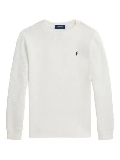 POLO RALPH LAUREN WAFFLE-KNIT SWEATSHIRT
