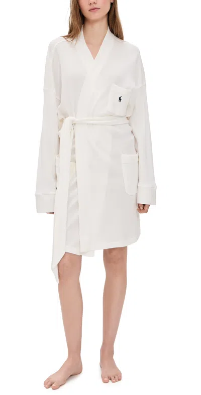Polo Ralph Lauren Waffle Robe Ecru In Neutral