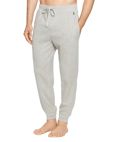 Polo Ralph Lauren Waffle-texture Pajama Jogger Pants In Gray