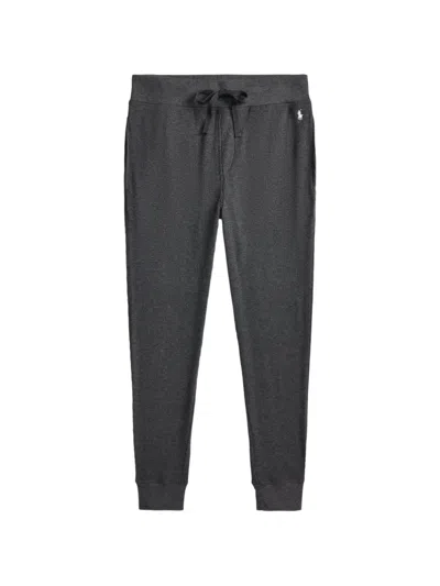 Polo Ralph Lauren Waffle-knit Embroidered Pony Pyjama Pants In Gray