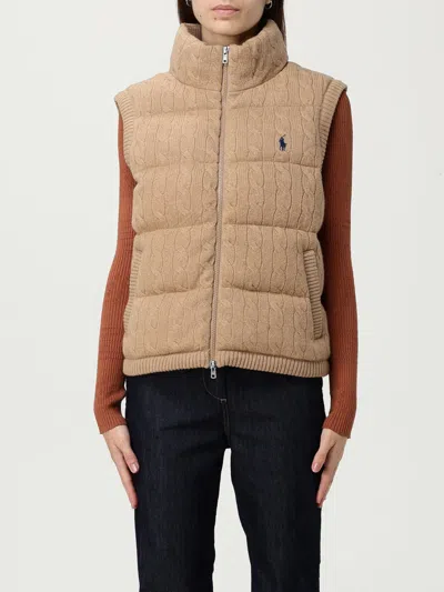 Polo Ralph Lauren Waistcoat  Woman Color Camel In Brown