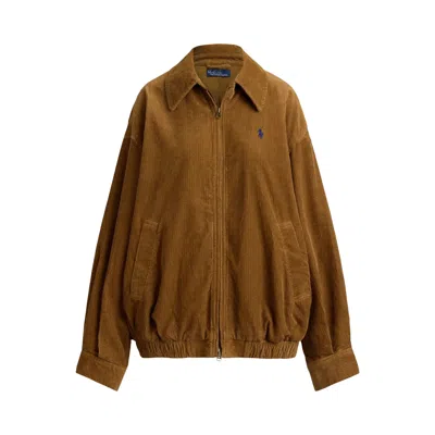 Pre-owned Polo Ralph Lauren Wale Corduroy Jacket 'tan' | Women's Size M
