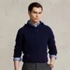 Polo Ralph Lauren Washable Cashmere Hooded Jumper In Blue