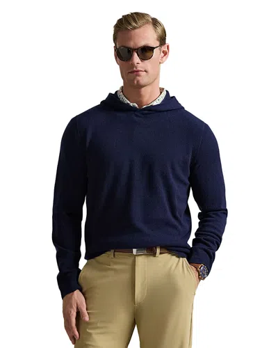 Polo Ralph Lauren Washable Cashmere Hooded Sweater In Blue