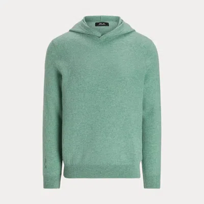 Polo Ralph Lauren Washable Cashmere Hooded Sweater In Field Olive Heather