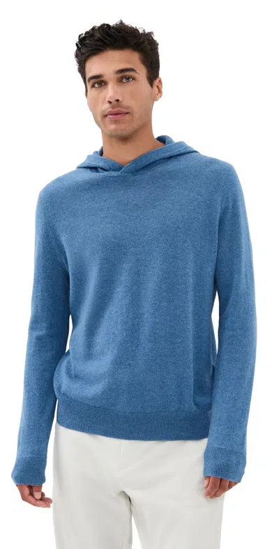 Polo Ralph Lauren Washable Cashmere Sweater Hoodie Tide Pool Blue Heather