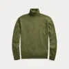 Polo Ralph Lauren Washable Wool Roll Neck Jumper In Green