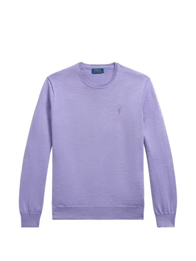 Polo Ralph Lauren Washable-wool Crewneck Jumper In Purple