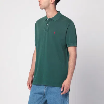 POLO RALPH LAUREN WASHED FOREST GREEN COTTON POLO
