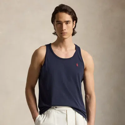 Polo Ralph Lauren Washed Jersey Tank In Ink In Blue