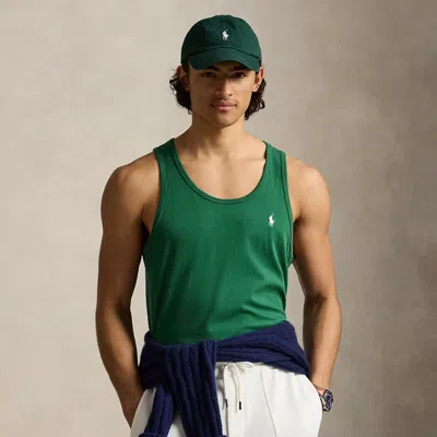 Polo Ralph Lauren Washed Jersey Tank In New Forest In Green
