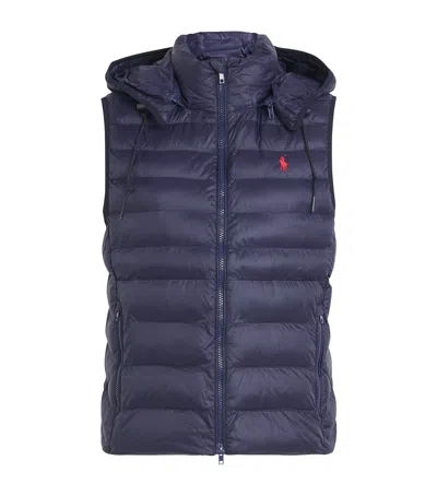 Polo Ralph Lauren Water-repellent Padded Gilet In Navy